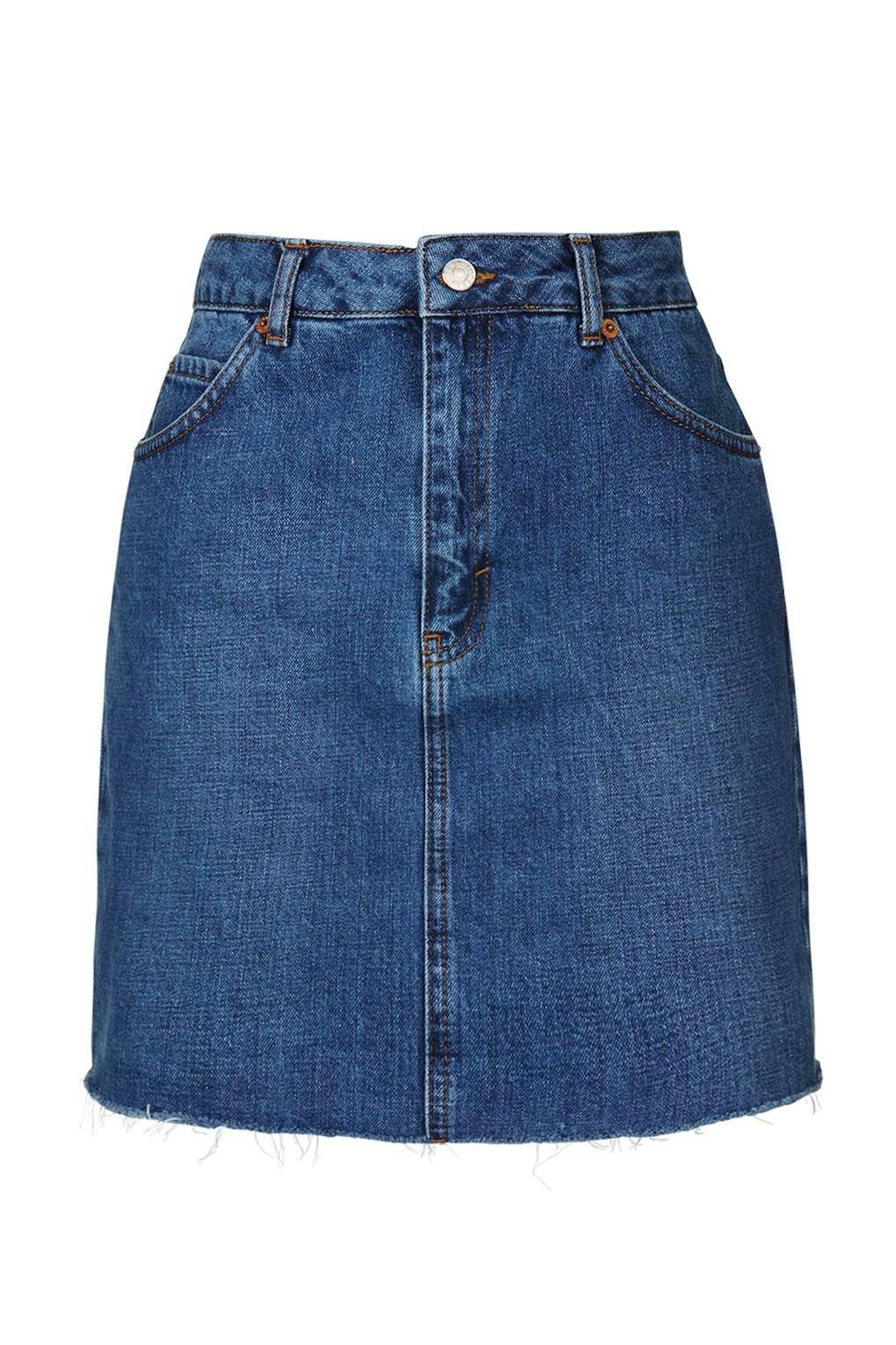 high waisted denim skirt topshop