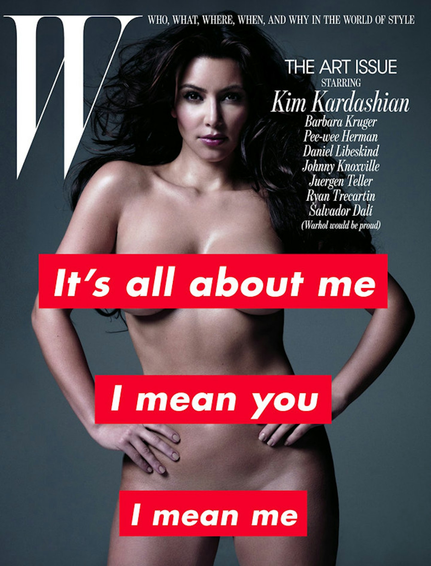 Kim Kardashian naked W cover