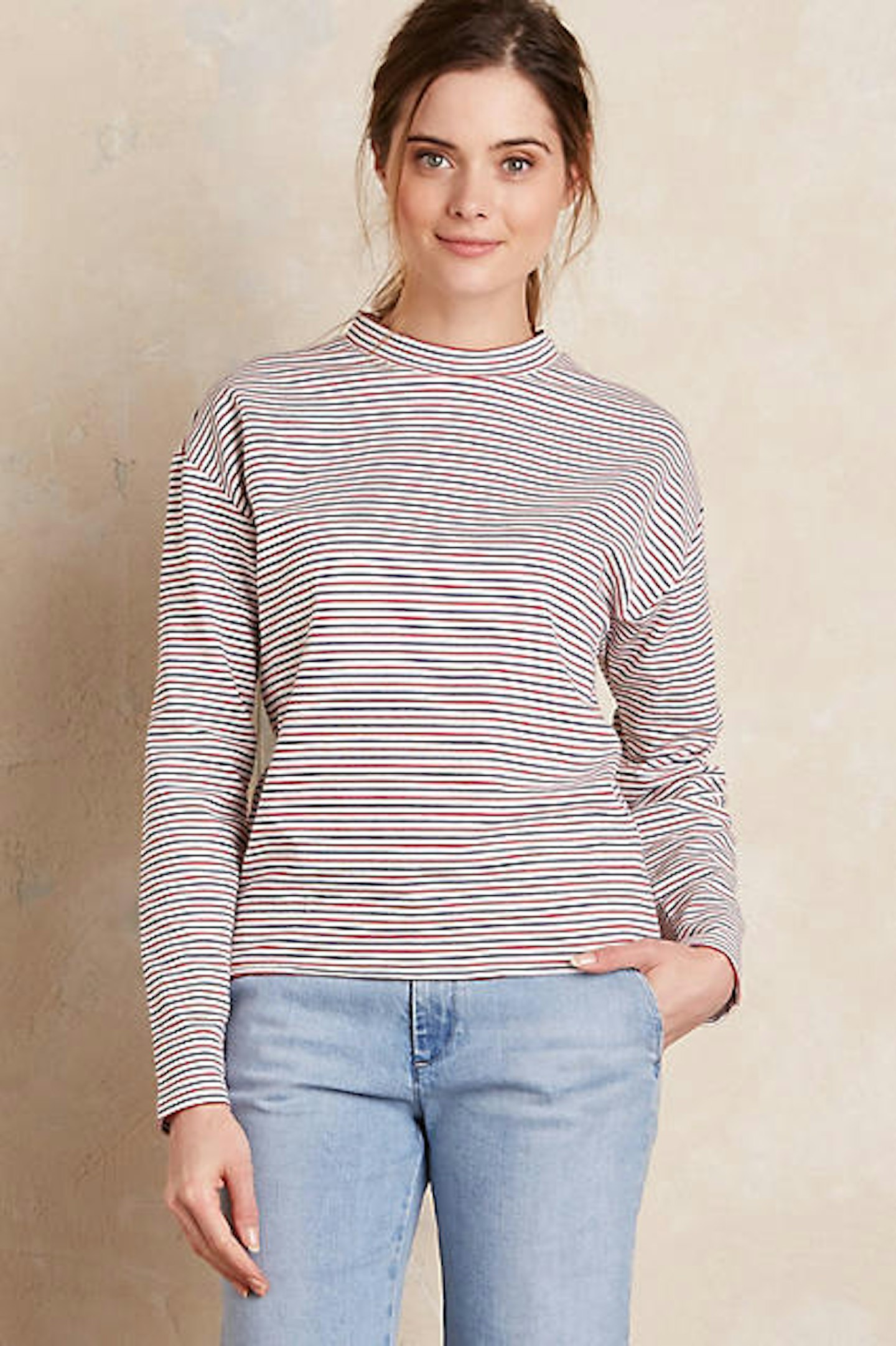 Jineen Stripe Jumper, Red