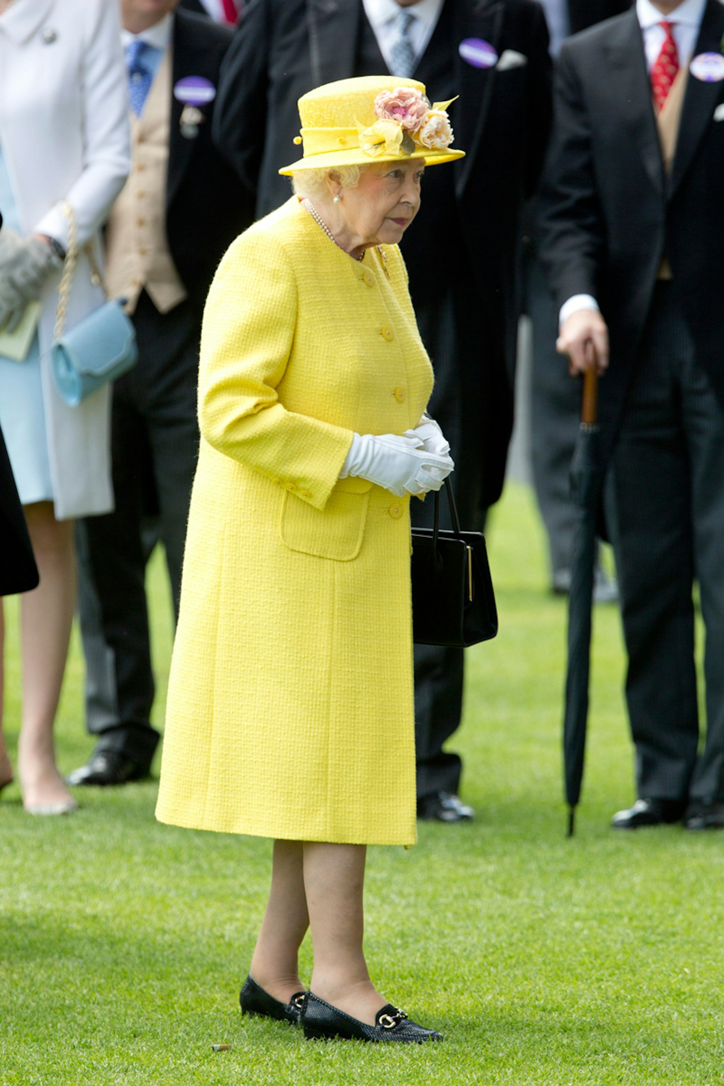 queen elizabeth II 90th birthday outfits fashion style rainbow colours gallery