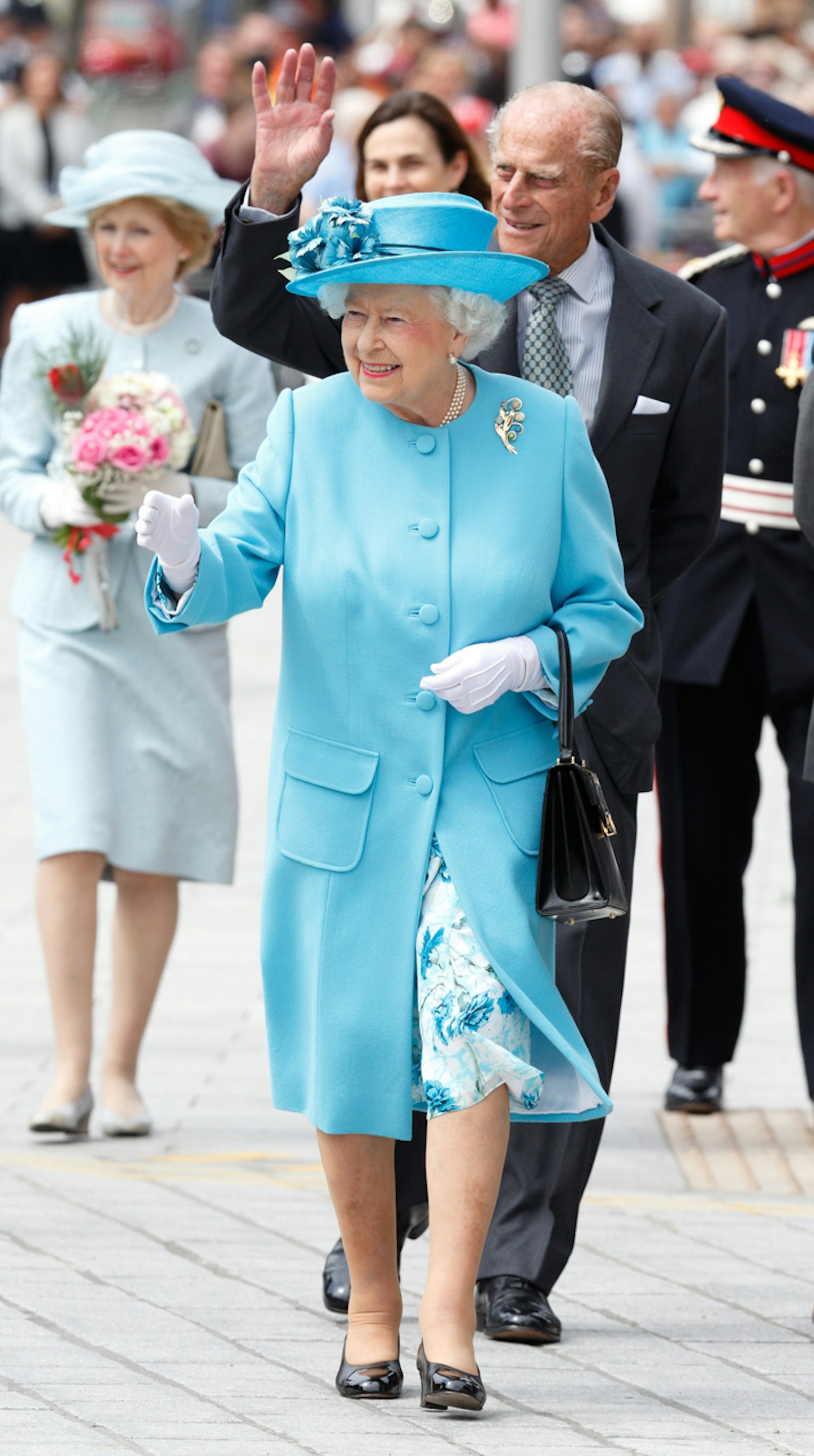 queen elizabeth II 90th birthday outfits fashion style rainbow colours gallery