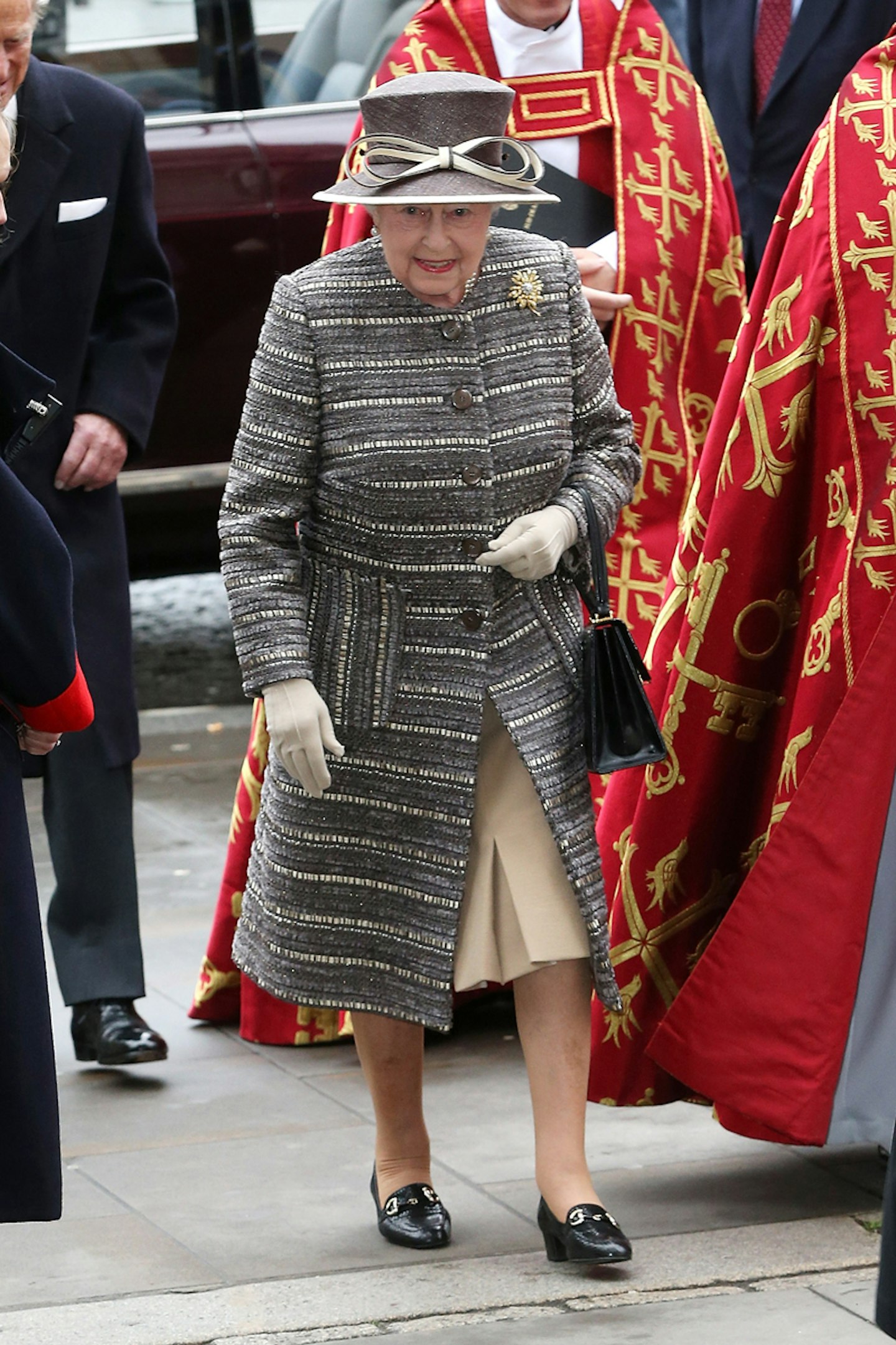 queen elizabeth II 90th birthday outfits fashion style rainbow colours gallery