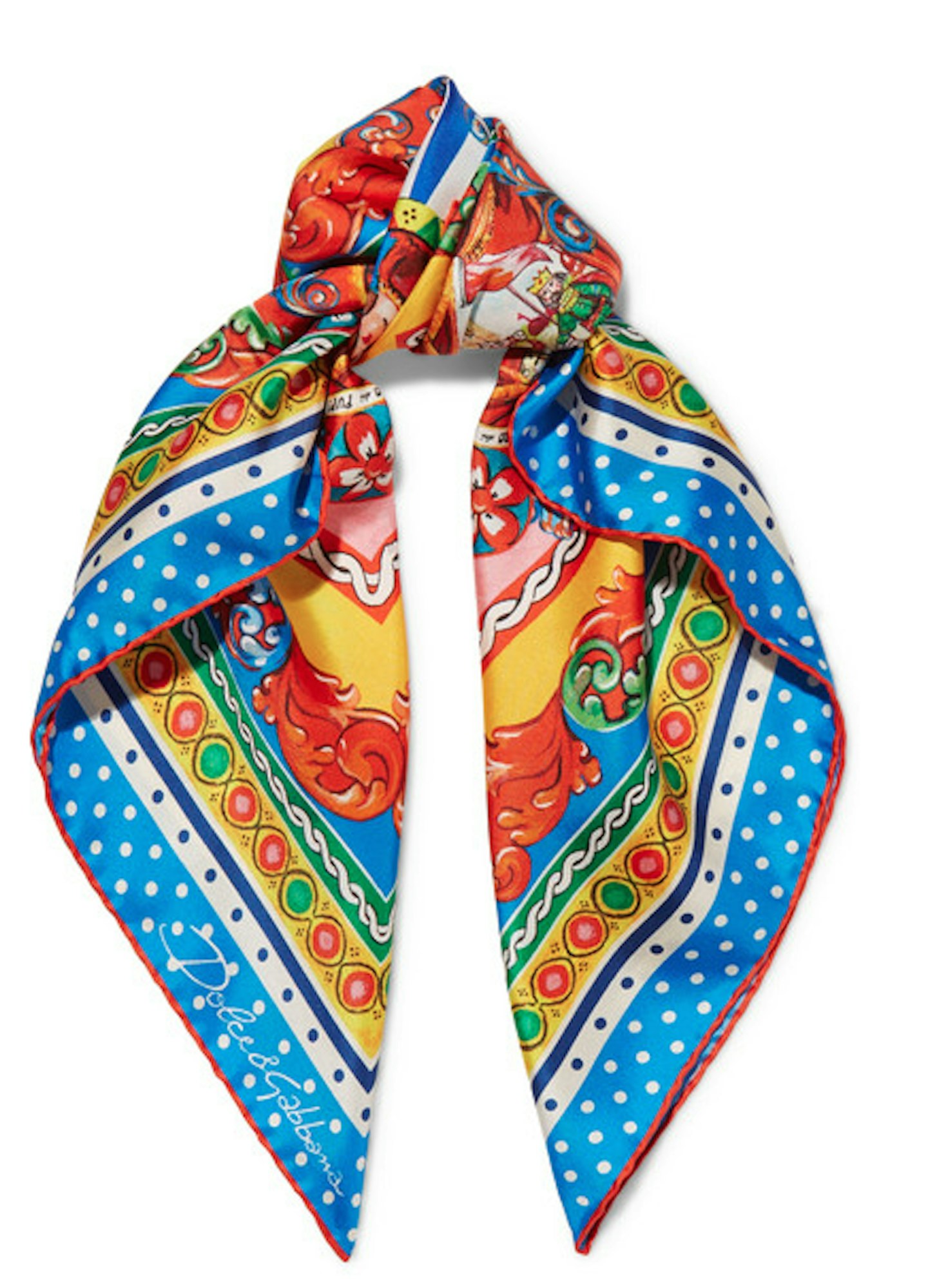 D&G printed silk scarf