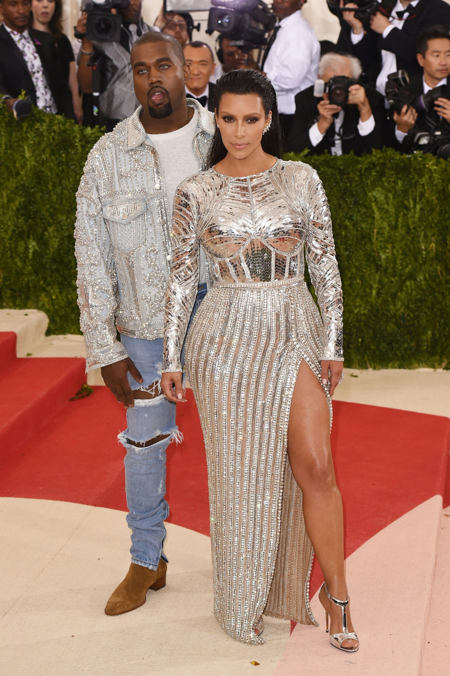 Kanye West and Kim Kardashian West