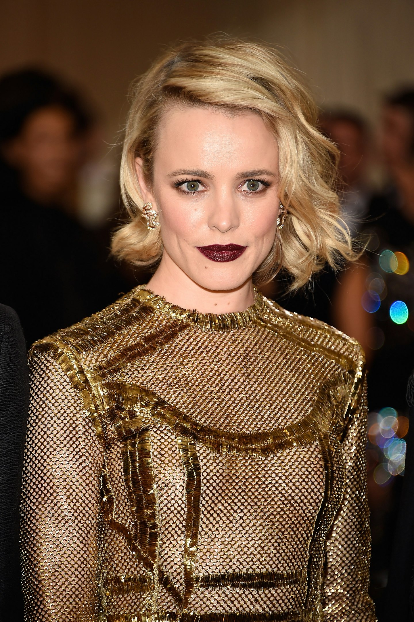 rachel mcadams, met gala, make-up