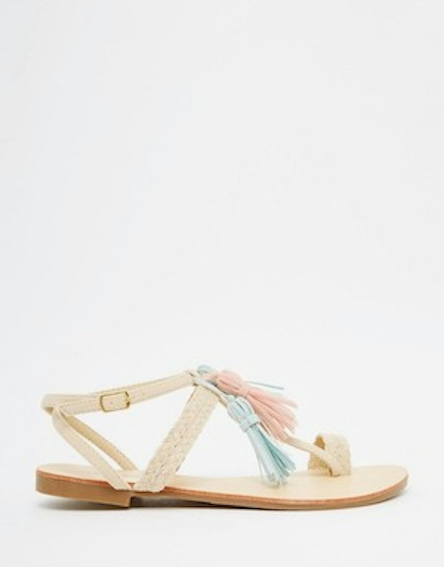 Cream Tassel Sandals 16