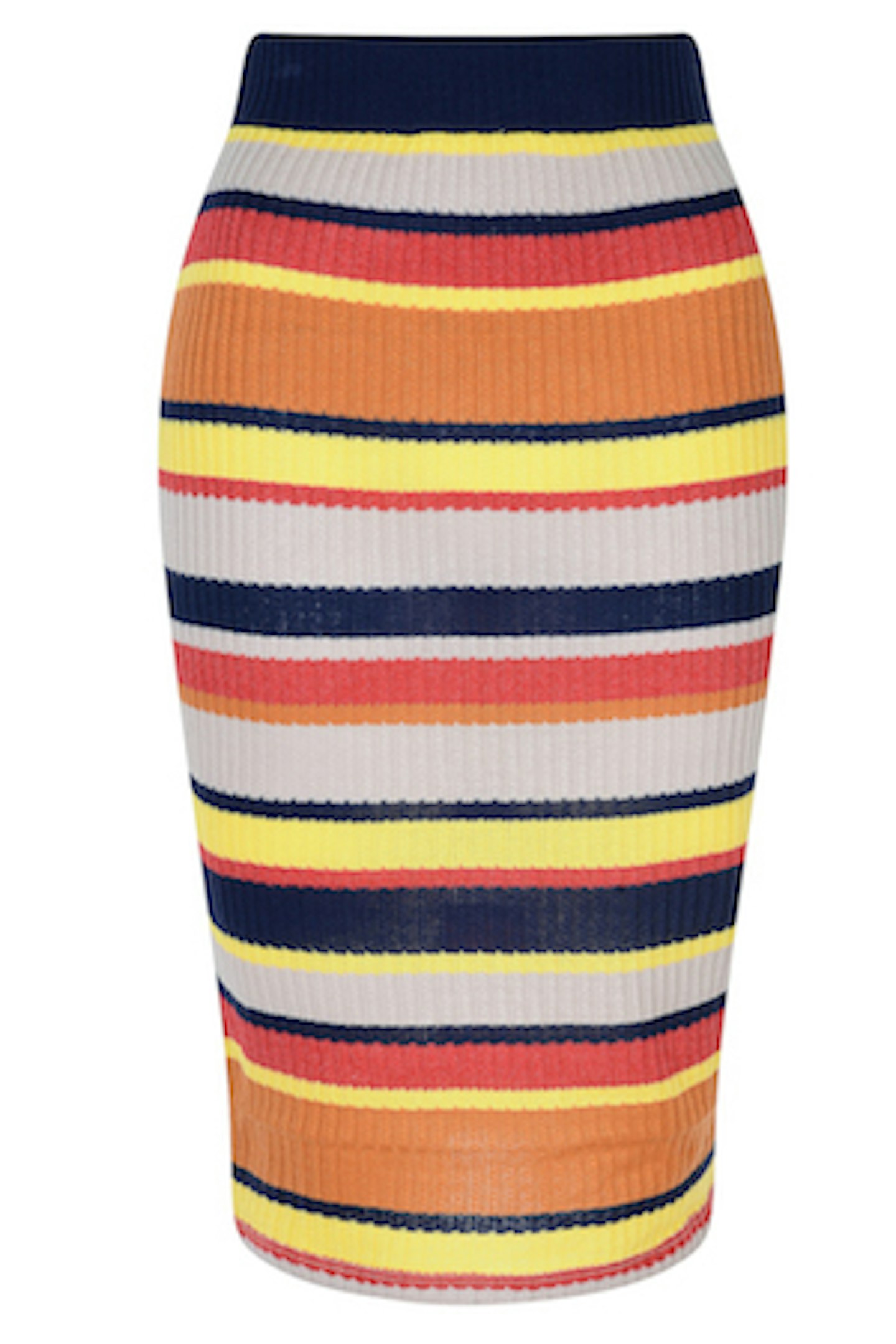 Yellow Multi Stripe Midi Skirt £30