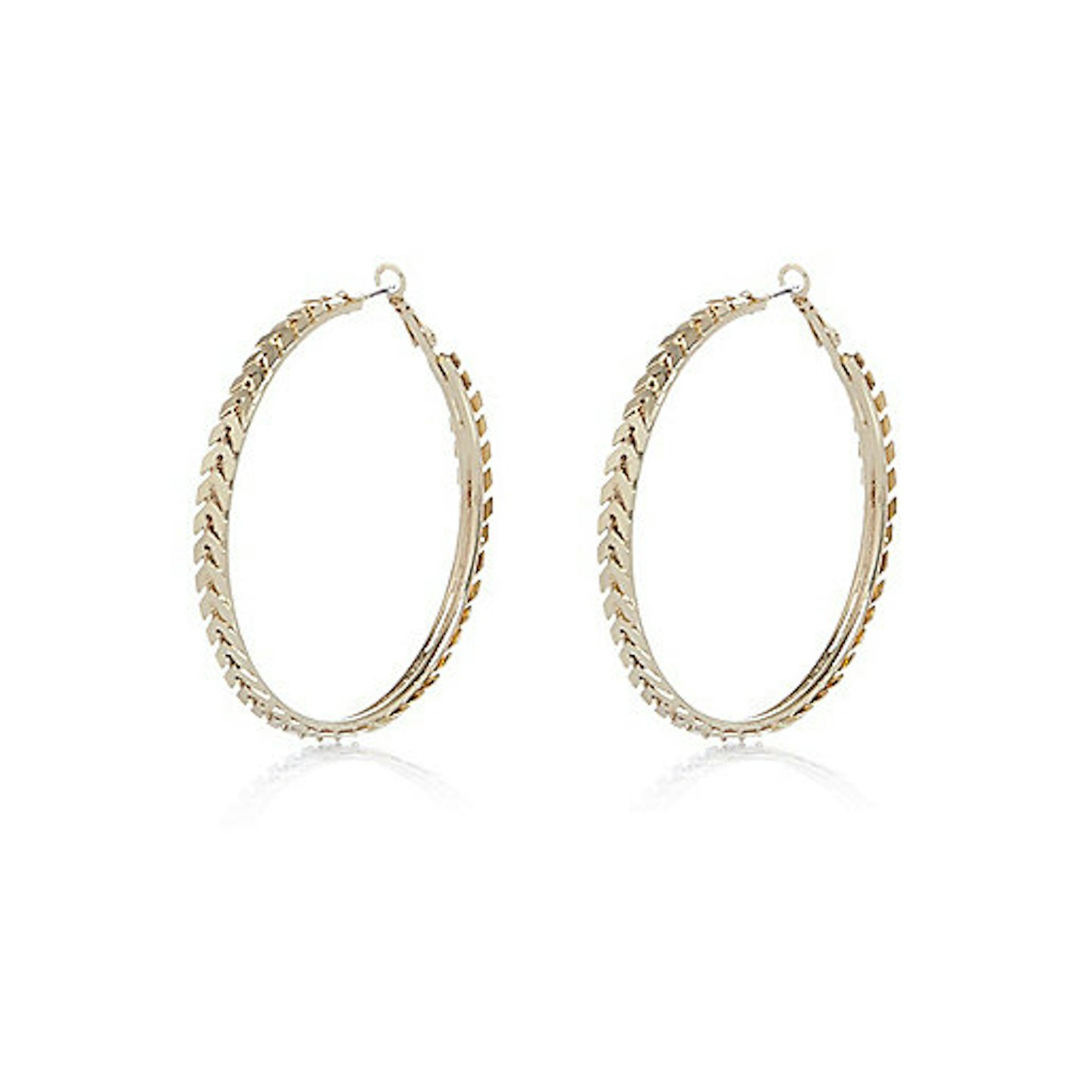 Gold Tone Hoop Earrings, £8