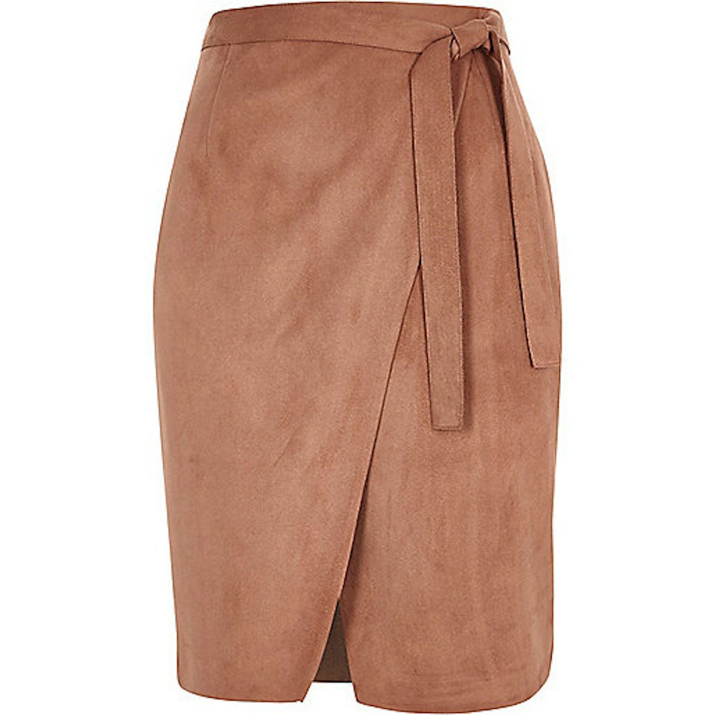 Brown Faux SuedeWrap Skirt, £35