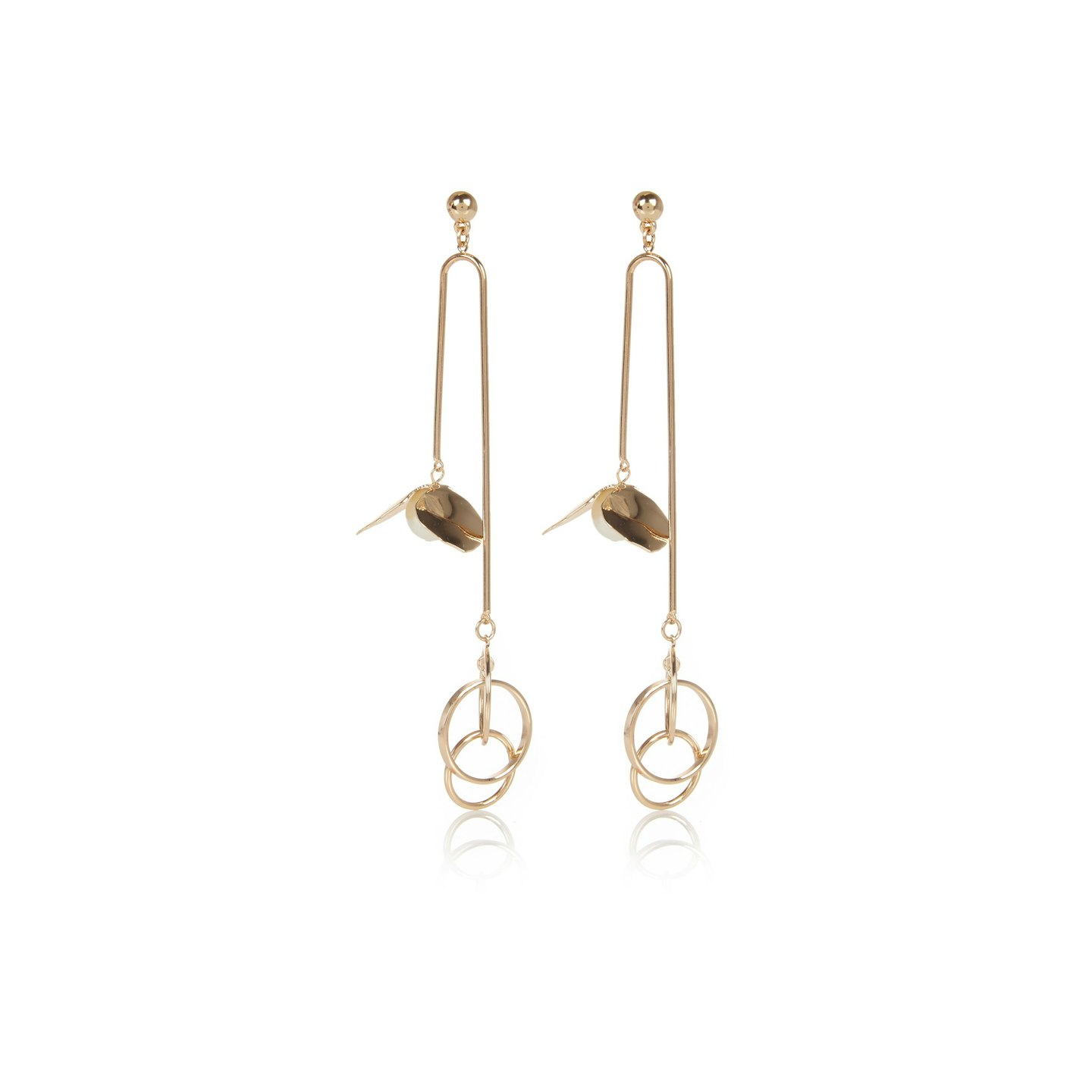 Gold Tone Dangle Earrings, £14