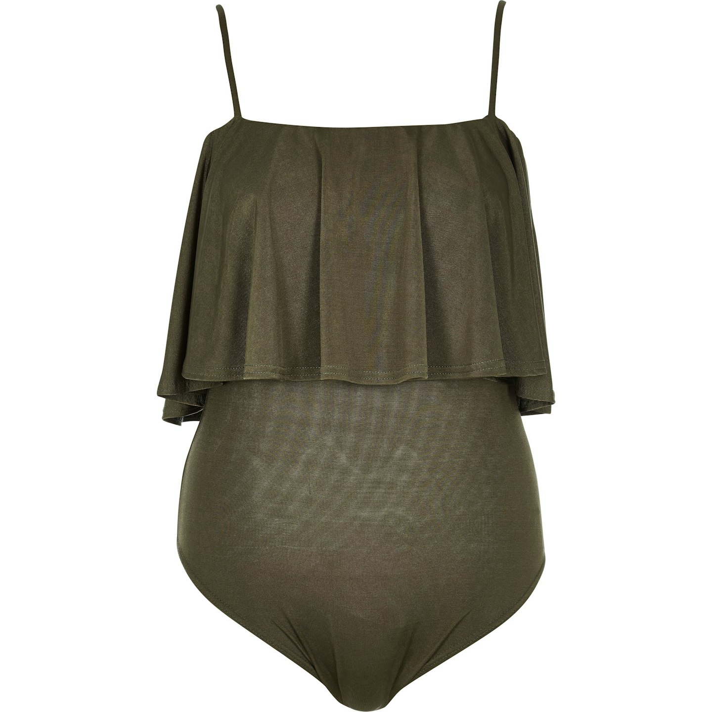 Khaki Frilly Bodysuit, £18