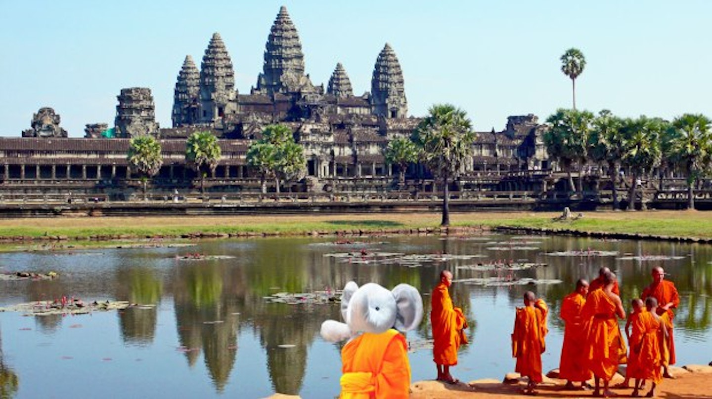 Photoshop elephant toy visits Southeast Asia