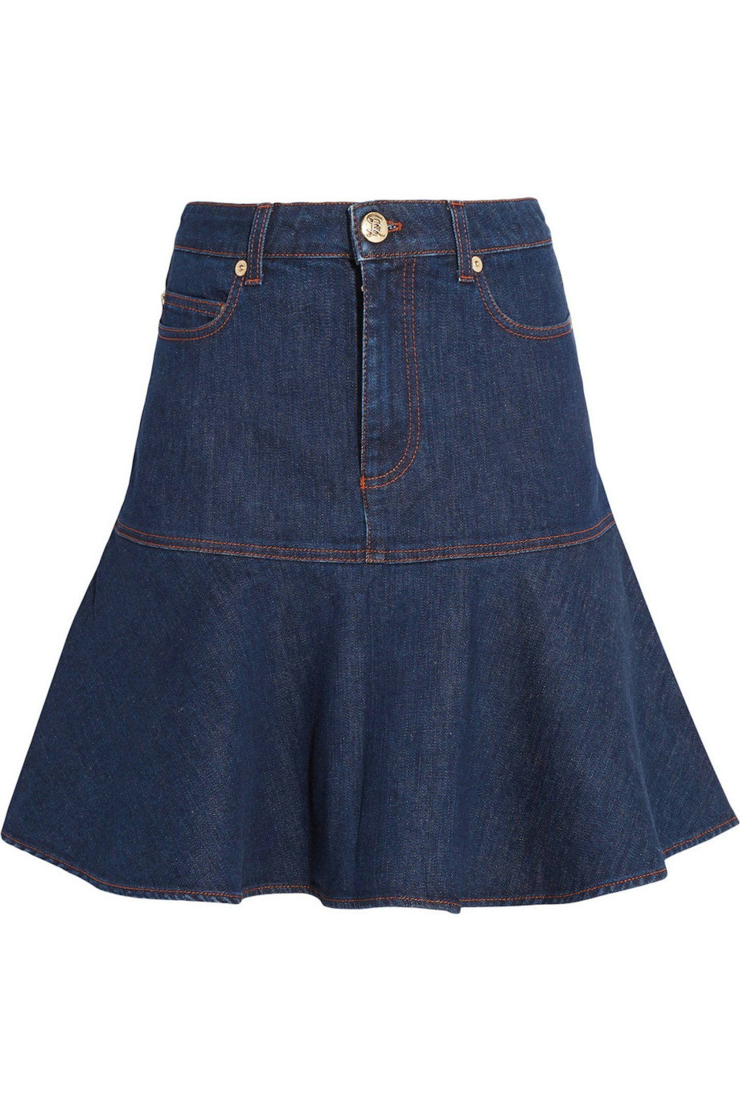 Sonia Rykiel Ruffled stretch-denim mini skirt £250