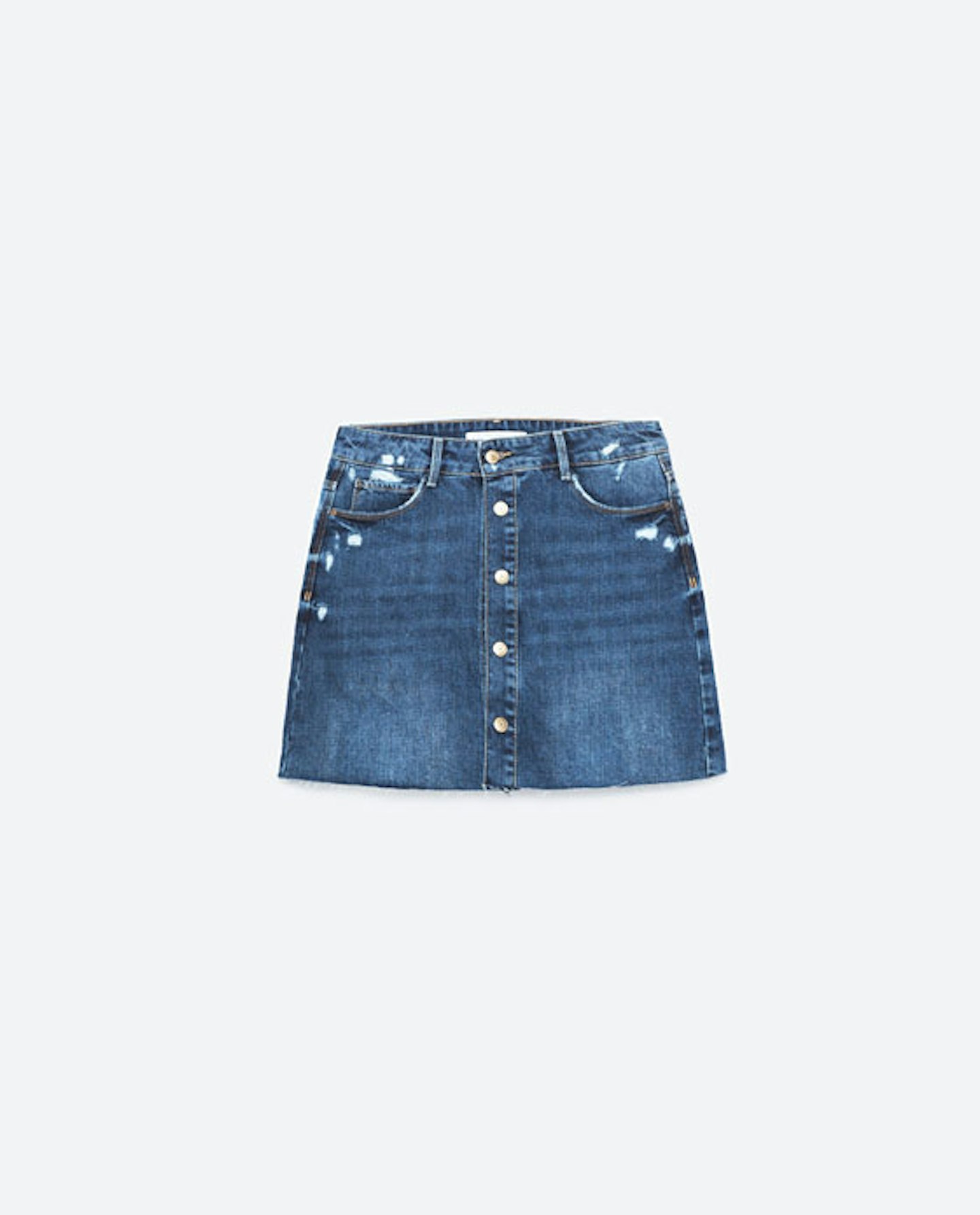 Zara buttoned denim skirt £22.99