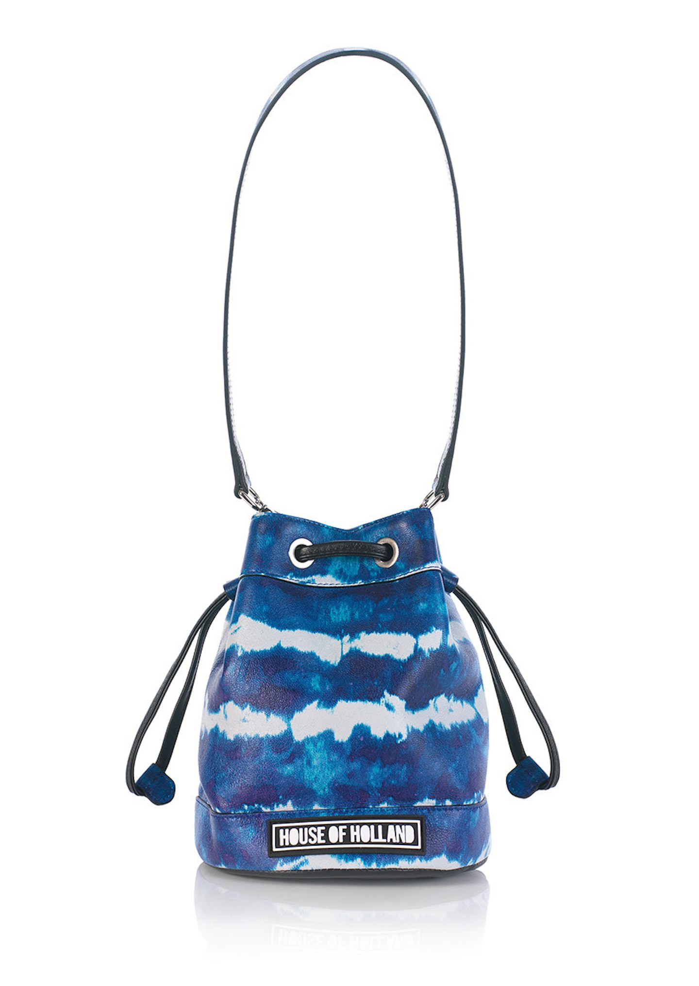 House of Holland mini bucket blue tie dye bag