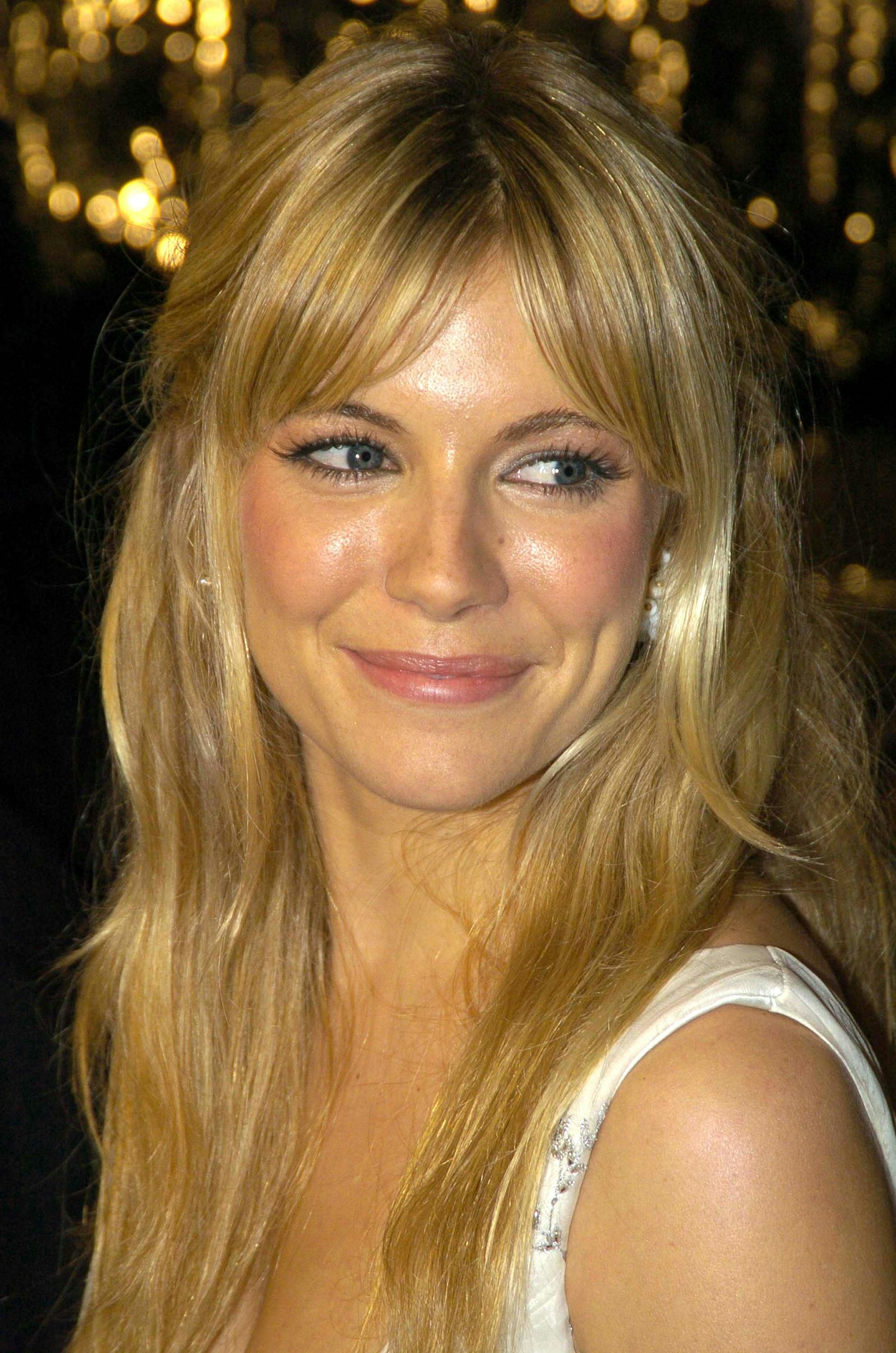 sienna miller long hair fringe bangs