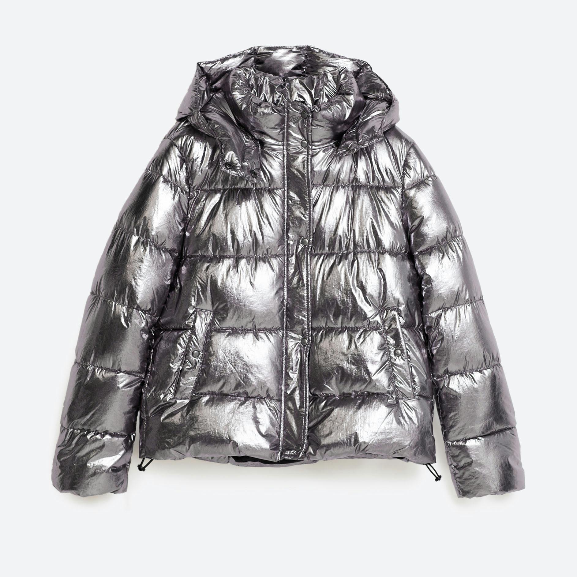 Patent puffer hotsell jacket zara