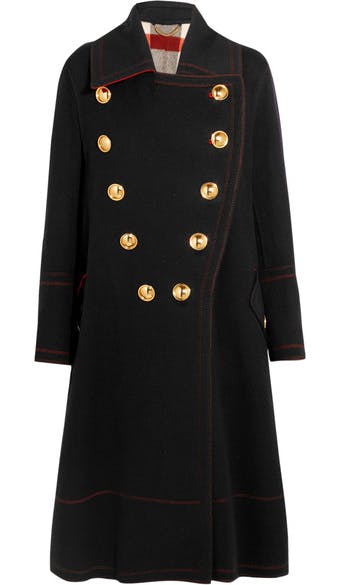 Tommy hilfiger piped on sale wool military coat