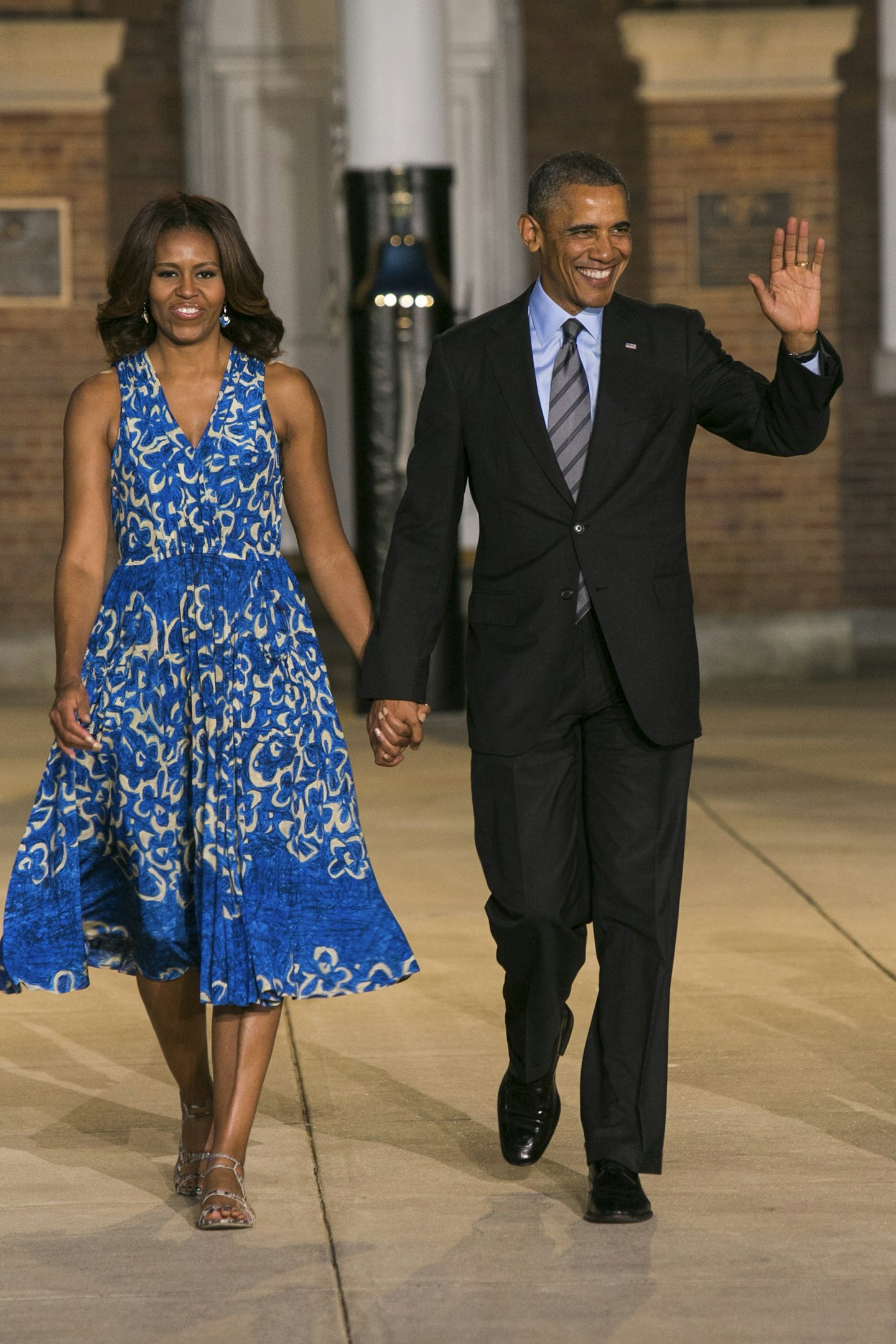 michelle obama marine barracks evening parade