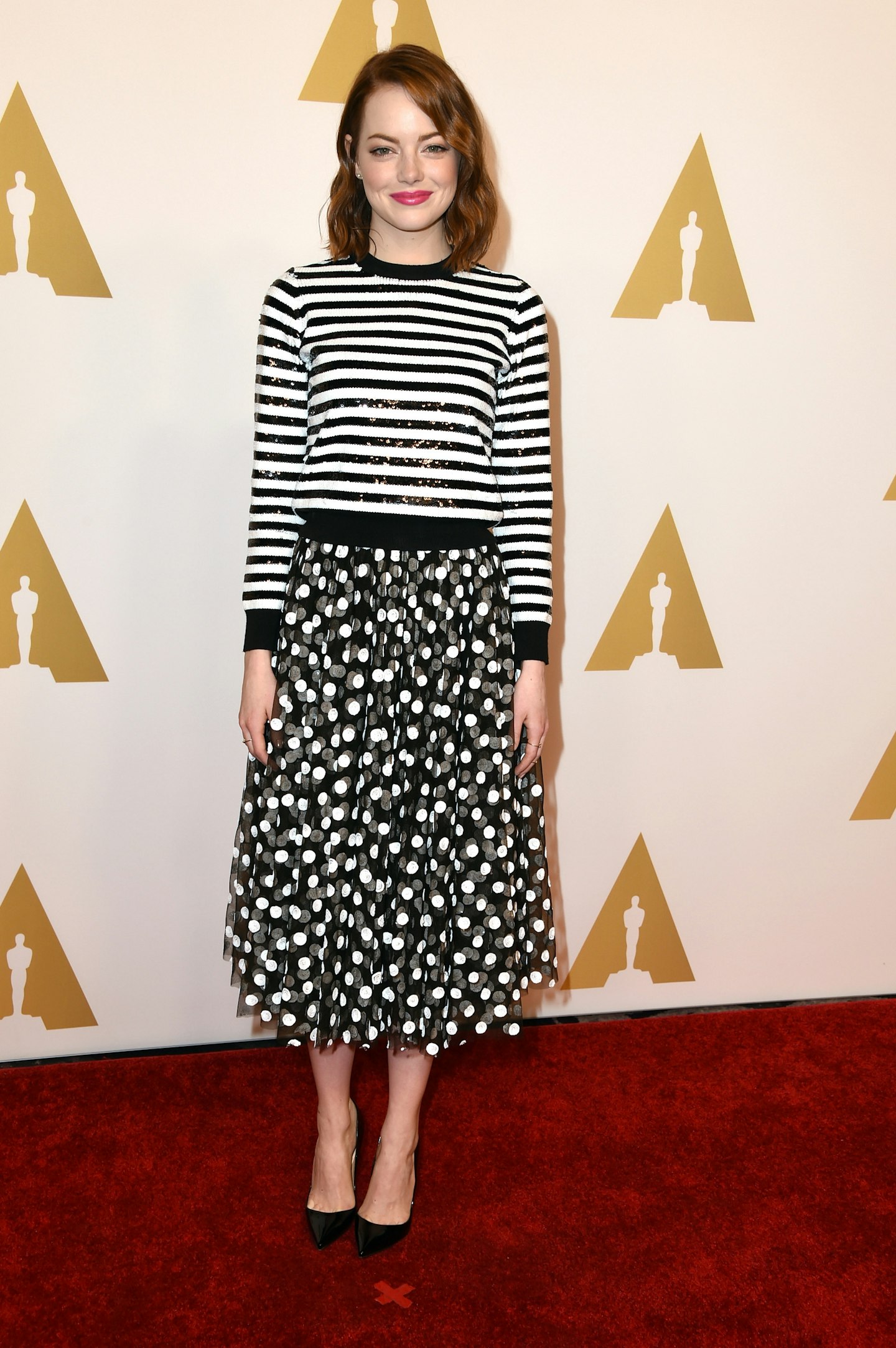 Emma Stone's Oscars Pantsuit Completely Stood Out on the Red Carpet