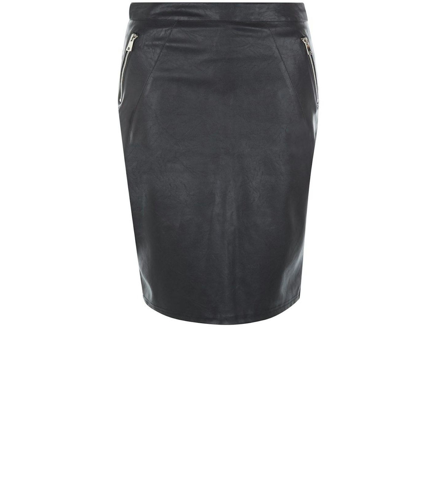 Black leather skirt