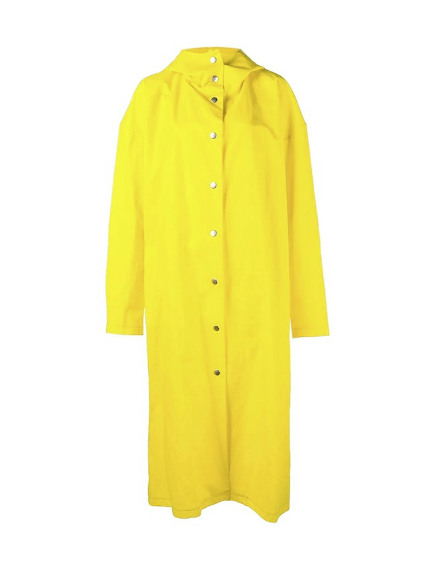 Long yellow raincoat