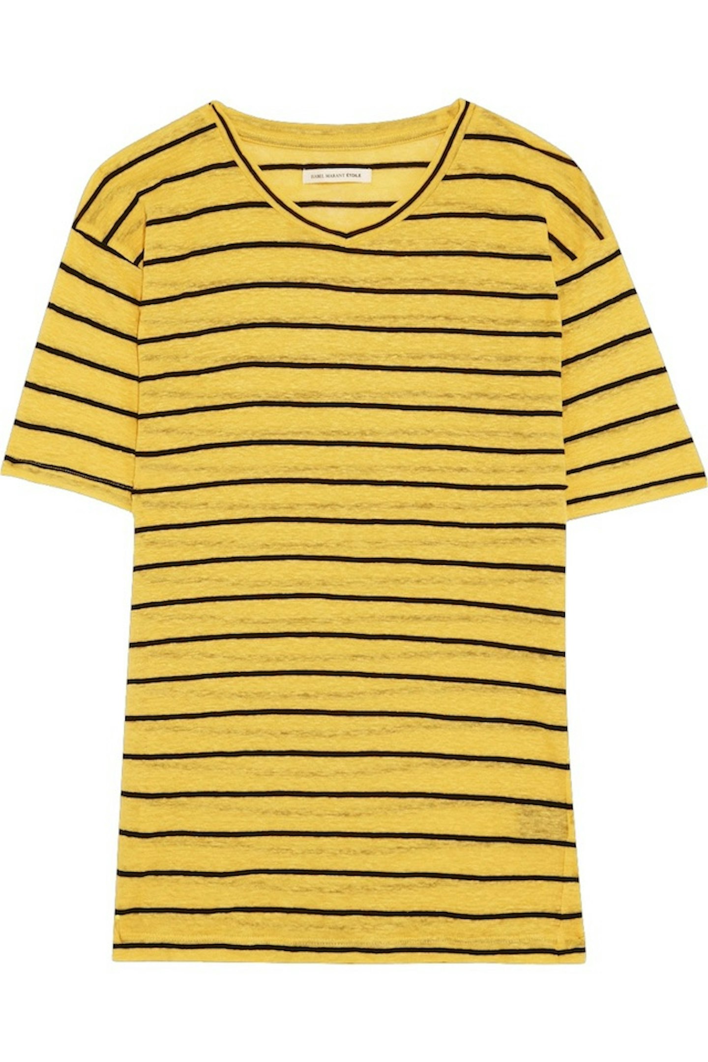 Yellow striped t shirt