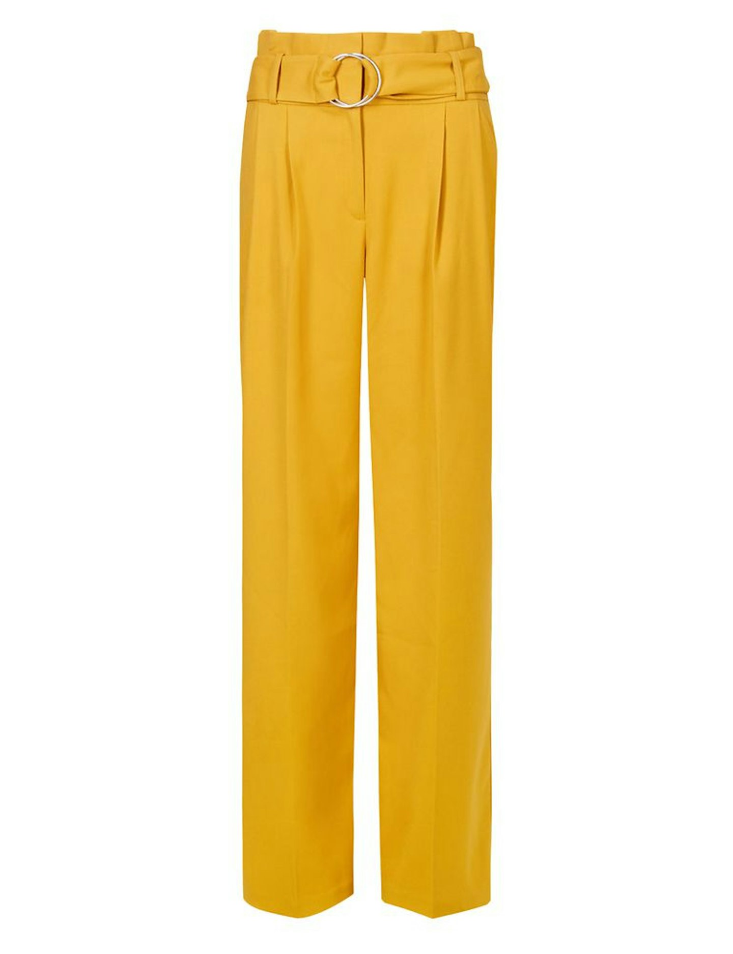 Yellow wide leg M&S trousers