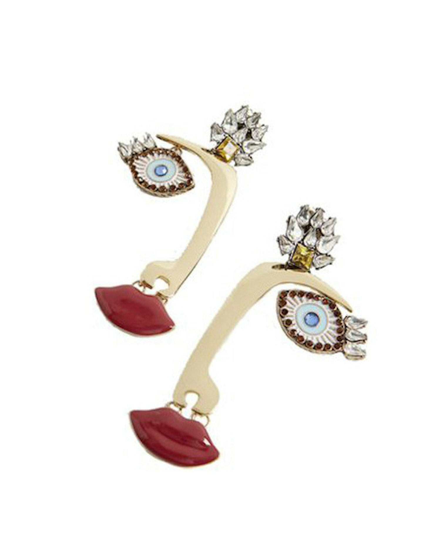 Uterque face earrings