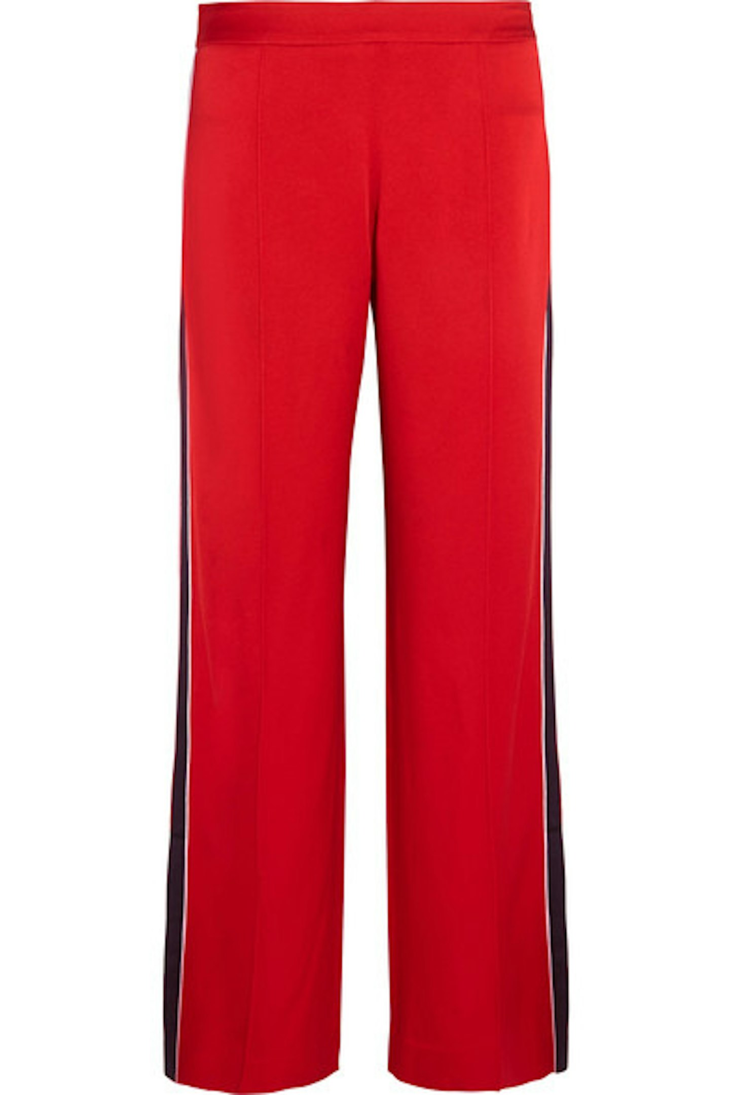 red sport stripe trousers