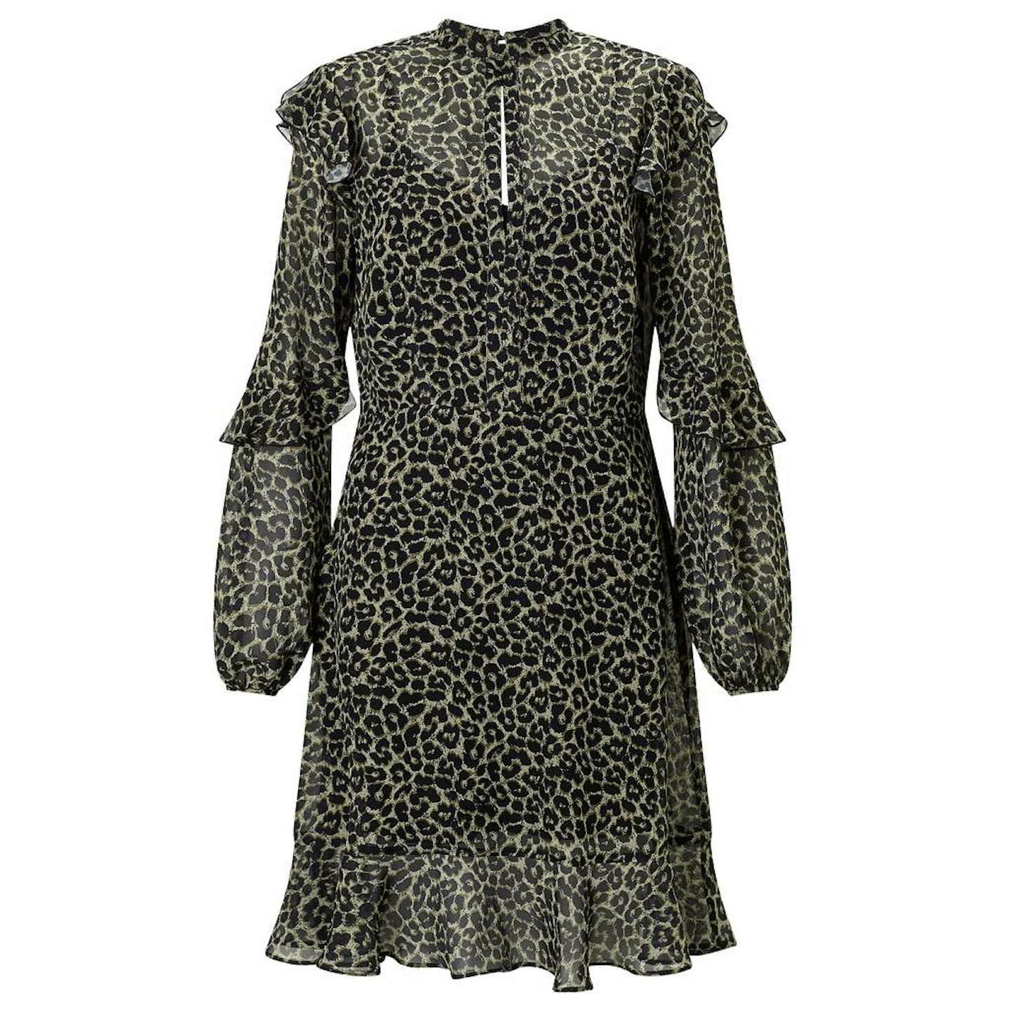 leopard-print-ruffle-dress
