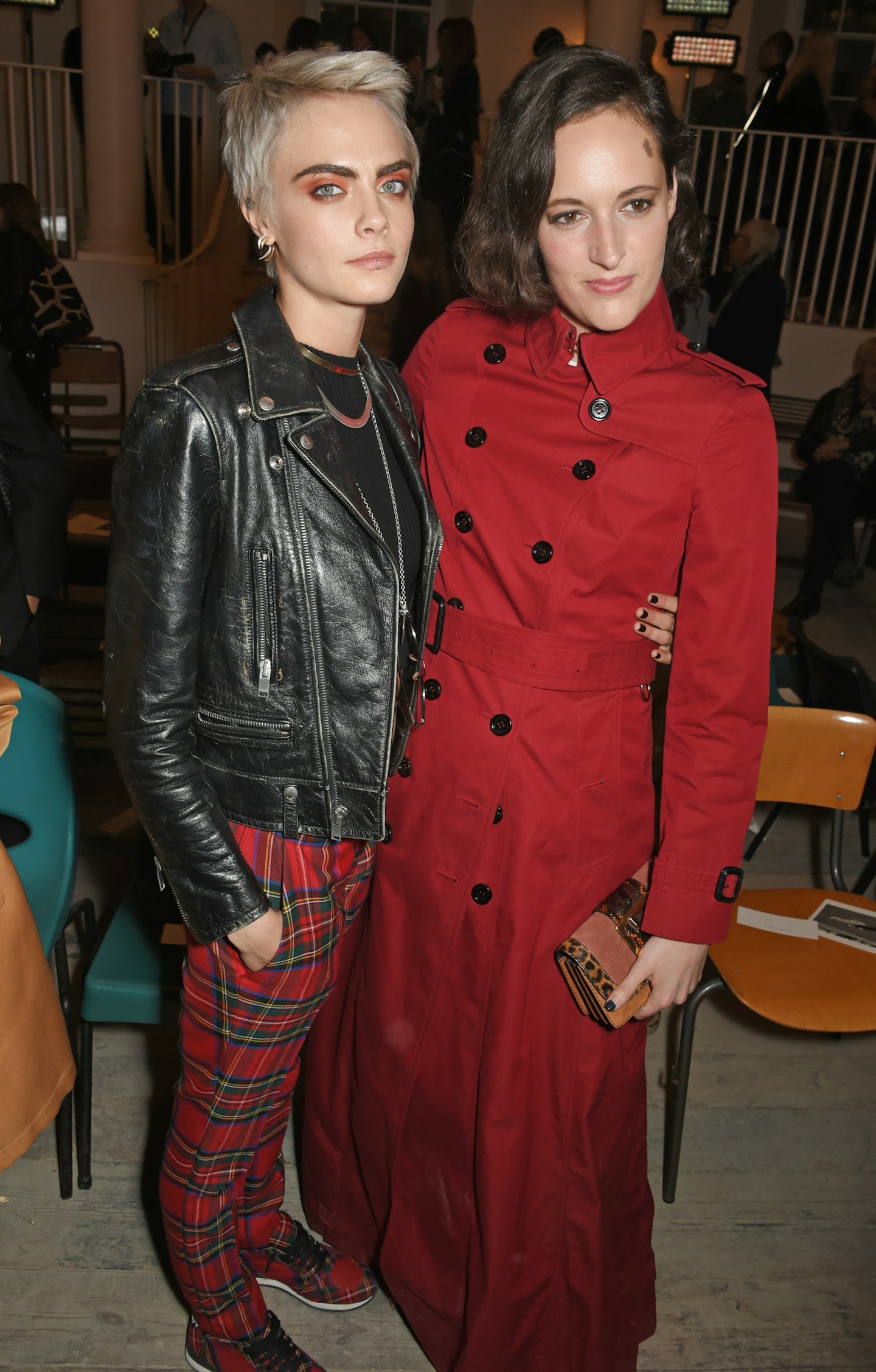 Cara Delevingne and Phoebe Waller Bridge at Burberry