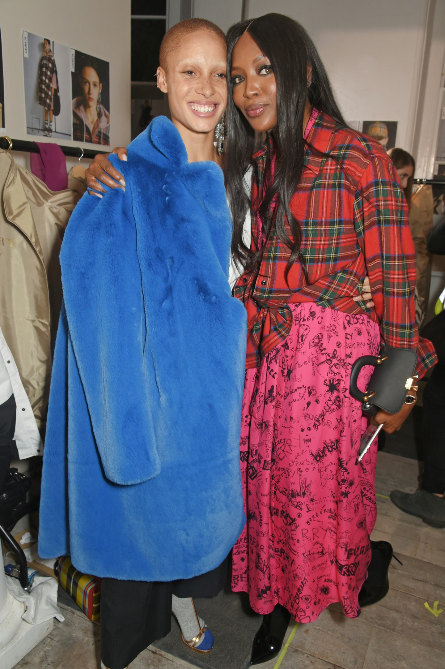 Naomi Campbell and Adwoa Aboah at BurberrySS18
