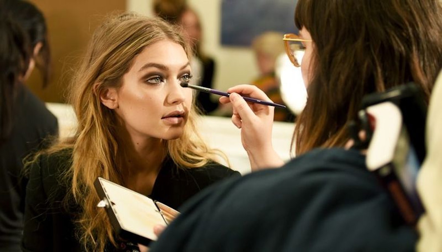 Gigi Hadid backstage