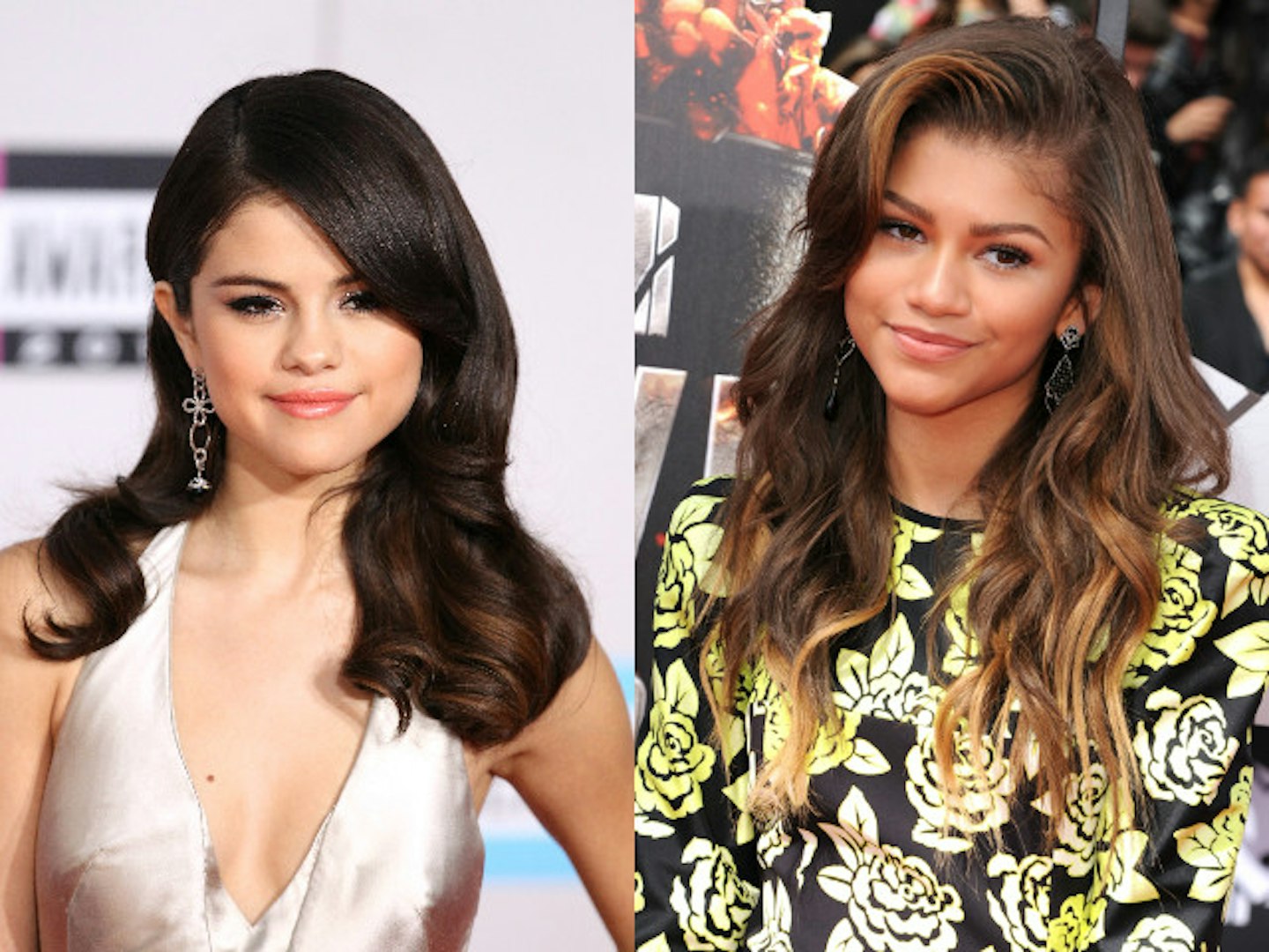 long hair side fringe zendaya selena gomez