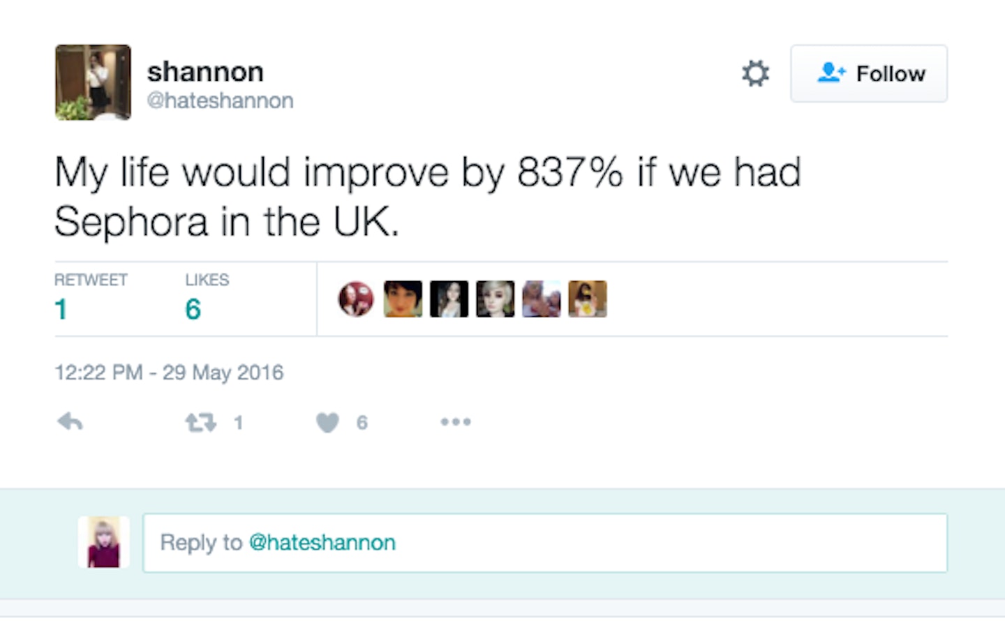 Sephora Tweet reactions to the UK store