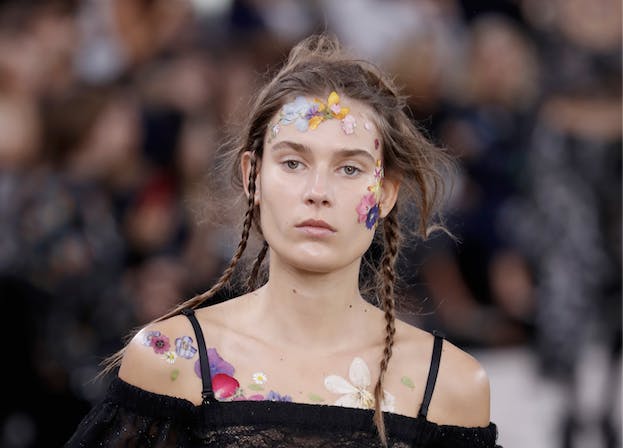Face Flowers The Blooming Beauty Trend At LFW Grazia