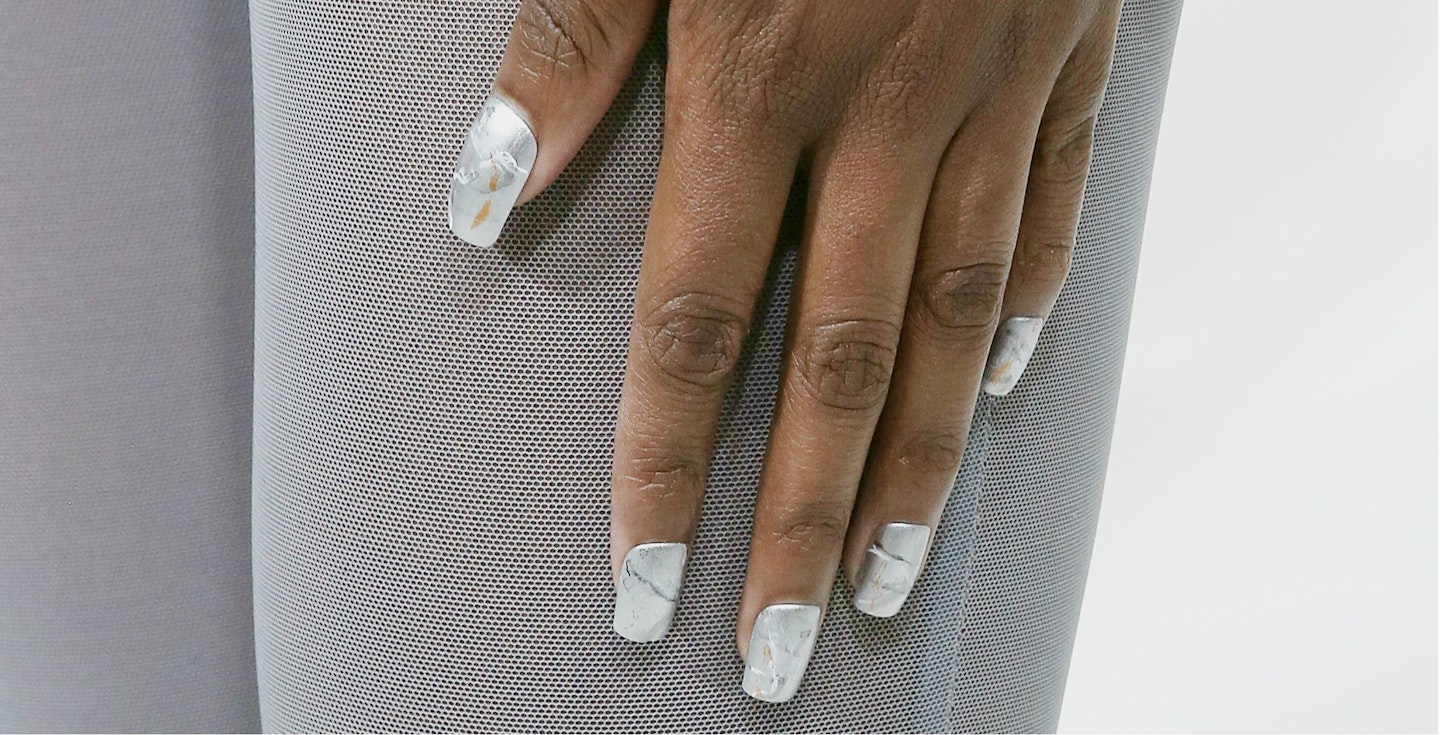 Silver nails - beauty