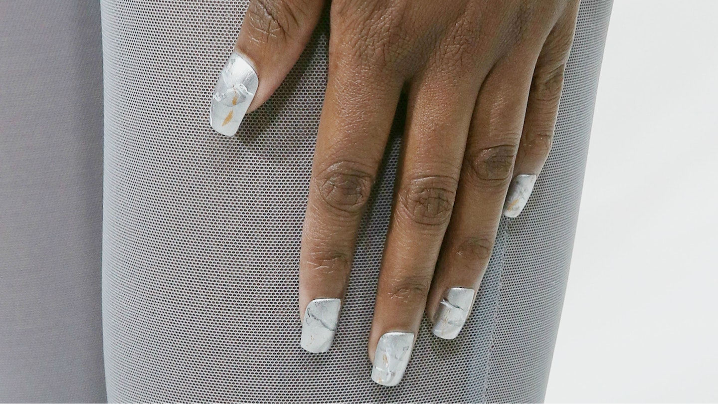 Silver nails - beauty