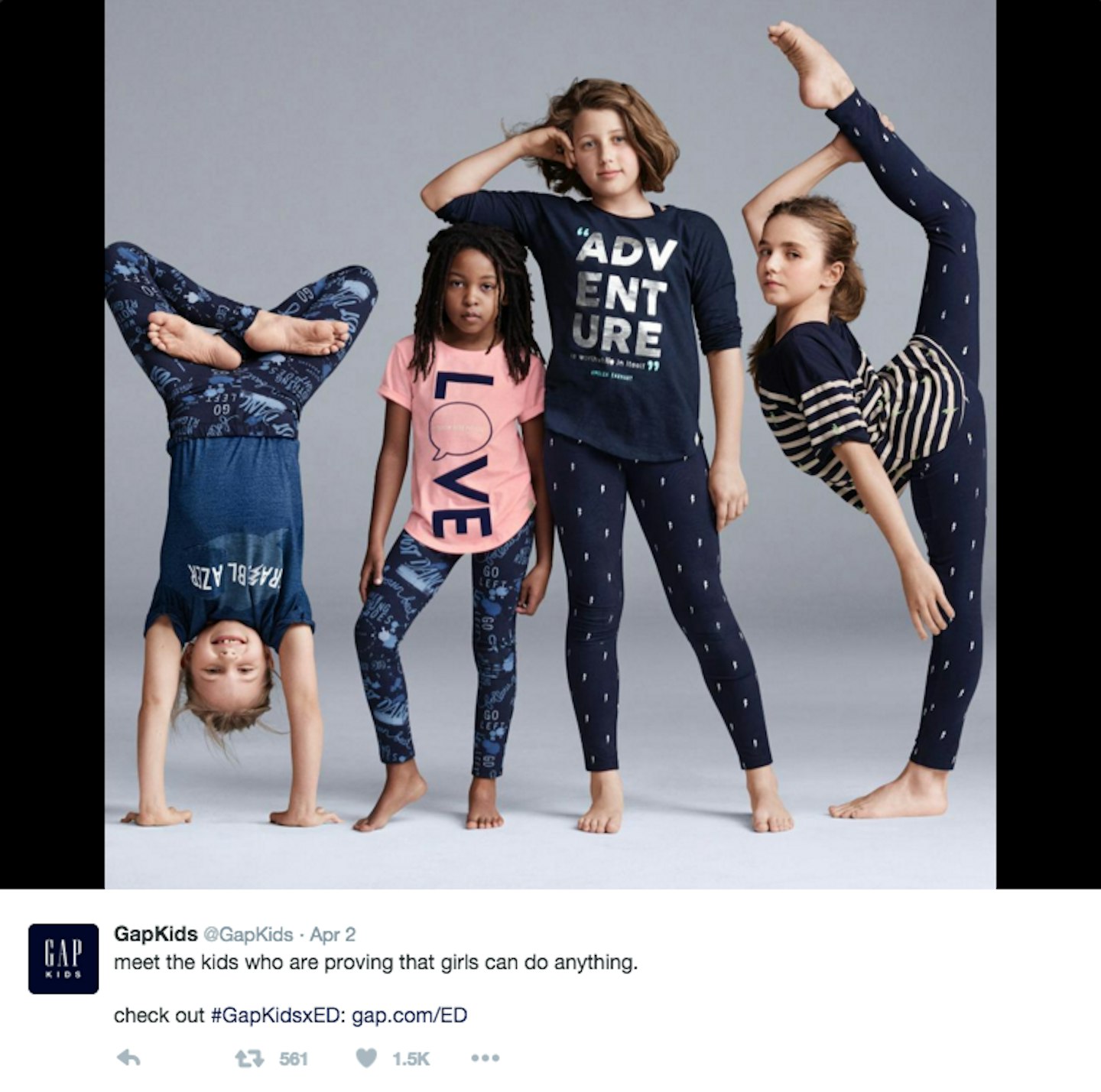 gap kids girls can do anything 'racist' campaign imagery 