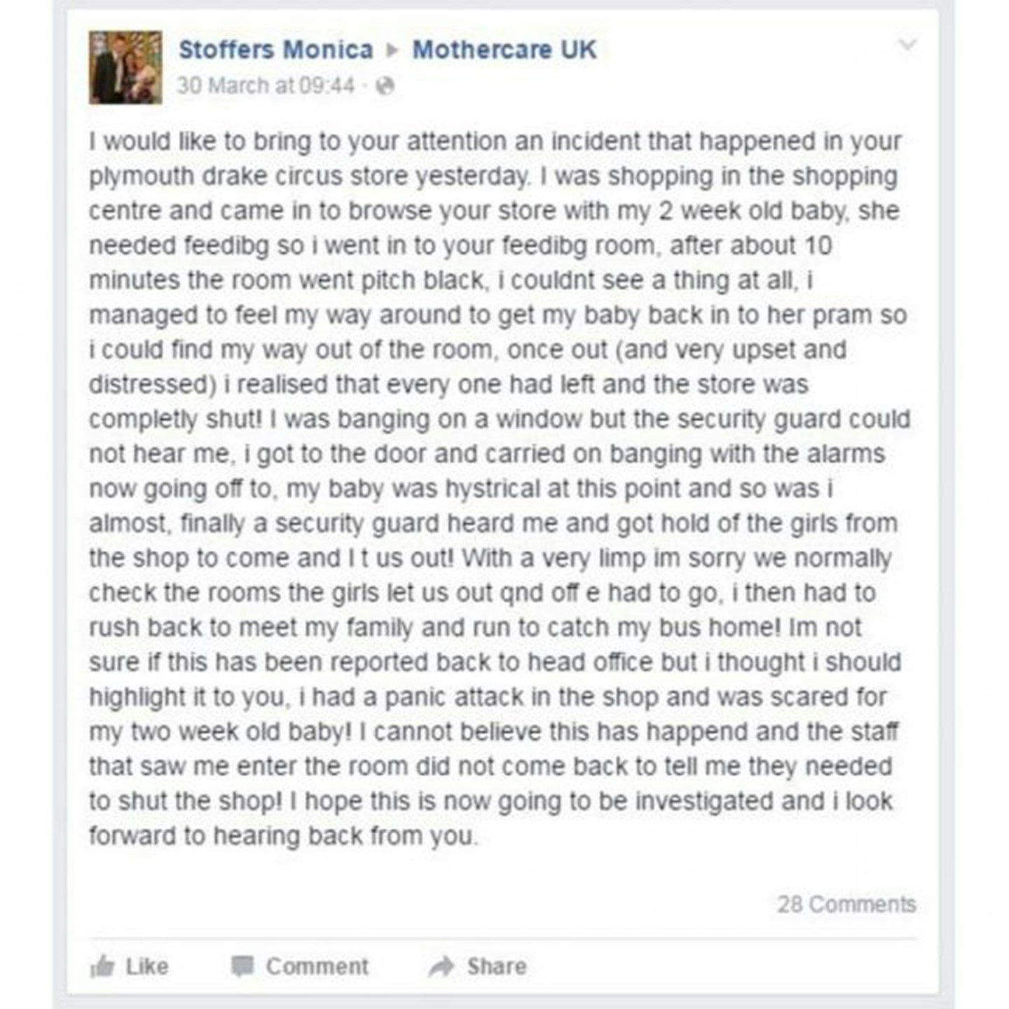 Mothercare incident