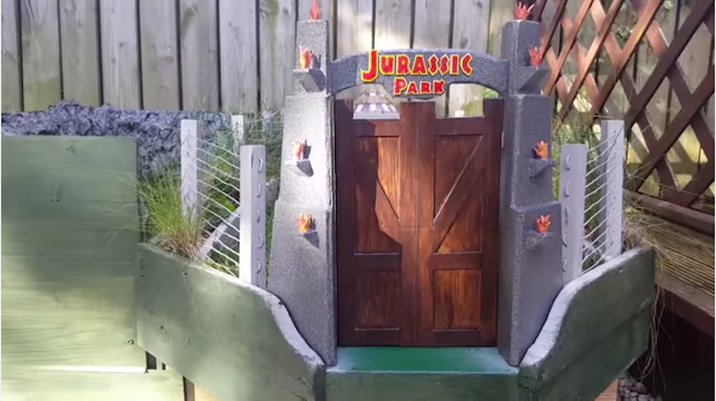 miniature Jurassic Park for pet tortoise