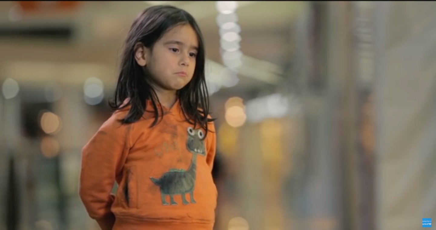 Little girl alone on streets