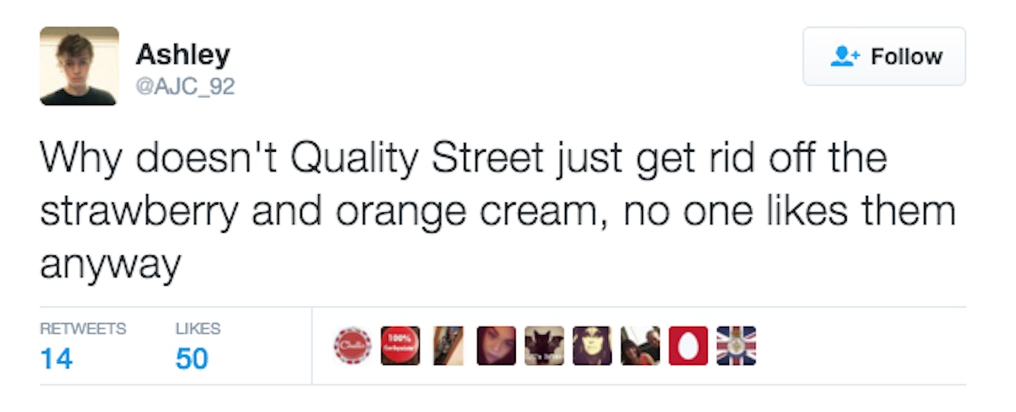 Quality Street Twitter Reactsq