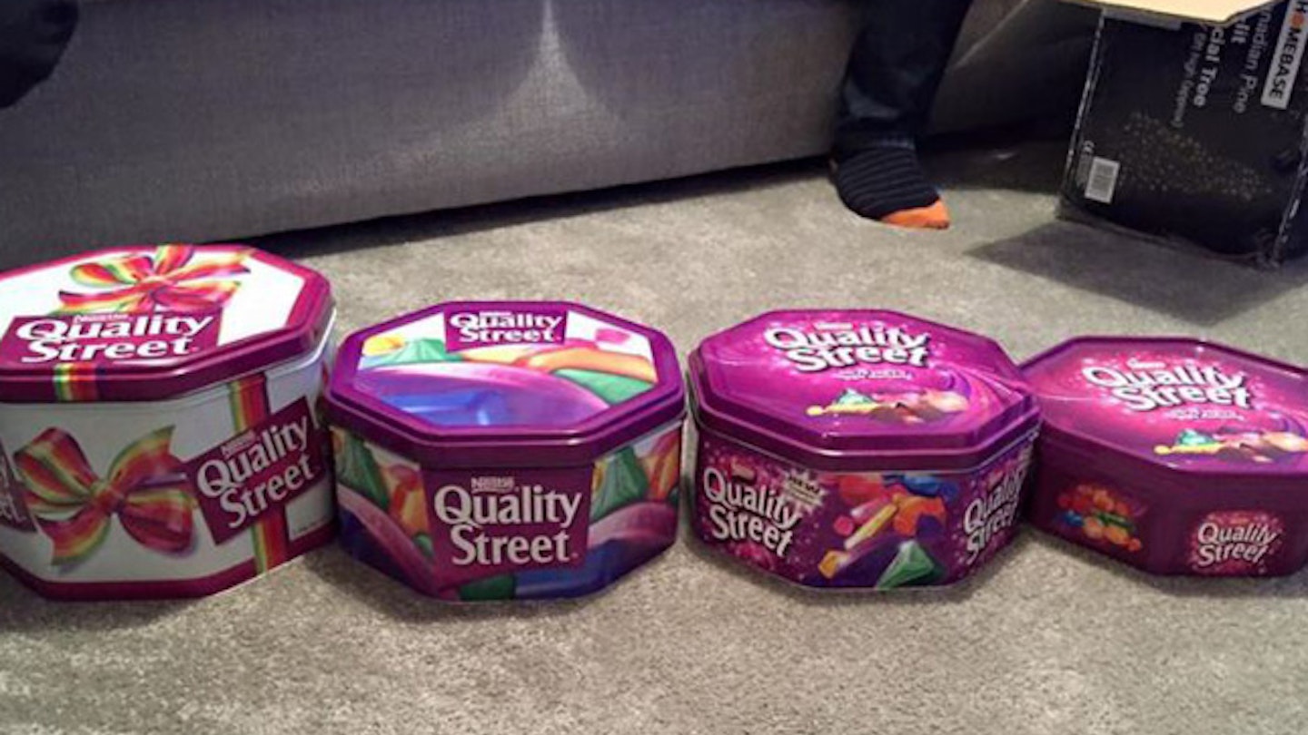Charlotte posted this snap - and Quality Street fans are not impressed [via Facebook]