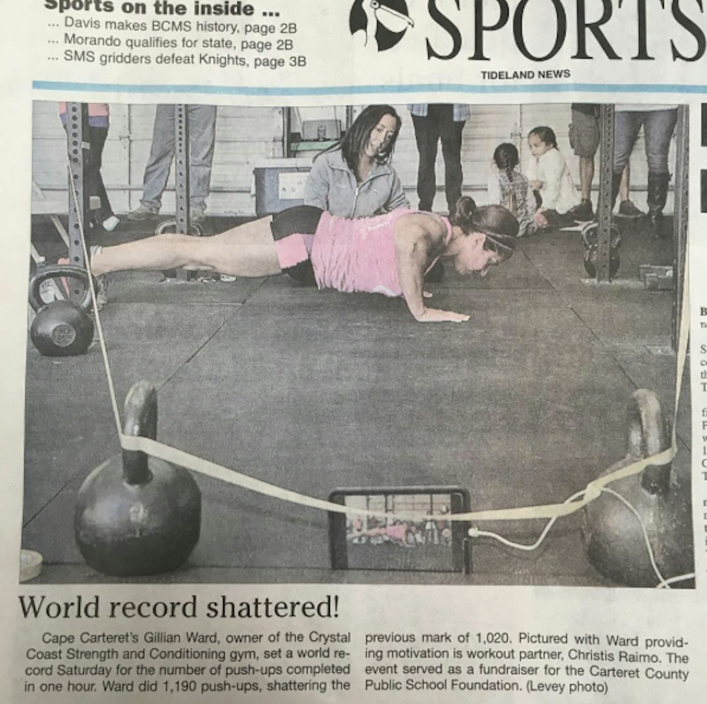 gillian ward push up world record