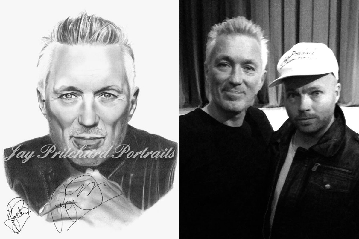 Artist Jay Pritchard draws Dot Cotton (June Brown) from Eastenders Closer