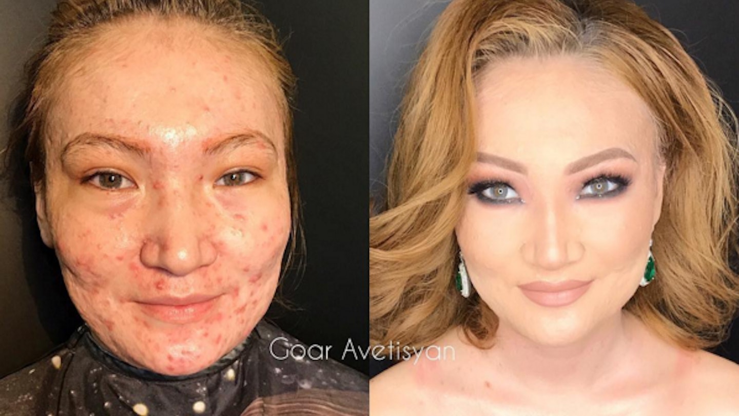 Goar Avetisyan makeup transformation