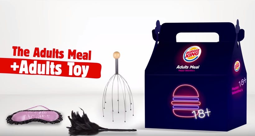 Burger King Israel are selling Adult Meals complete with sex toys for  Valentine's Day