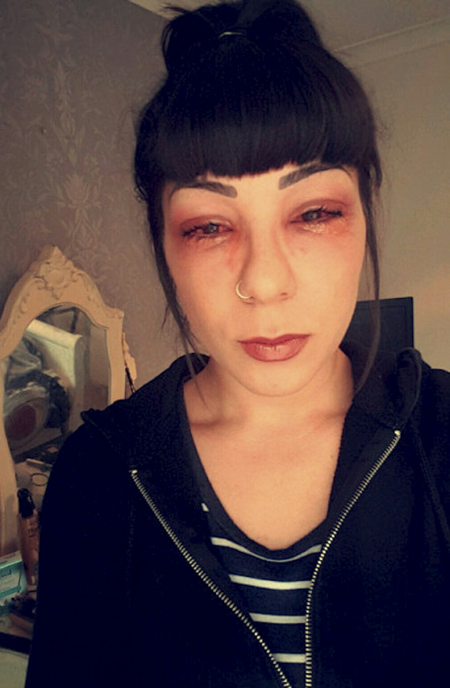 Layla Kilany LVL eyelash allergic reaction